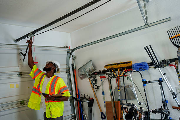 Professional Garage Door Panel Replacement technician working in Laverne, OK